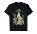 Cowboy Alien Cat Ufo Western Desert 90S T-Shirt - Graphic Print Men Women - T-Shirt, Sweatshirt, Hoodie