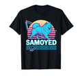 Samoyed Synthwave Aesthetic Dog Lover T-Shirt - Graphic Print Unisex - T-Shirt, Sweatshirt, Hoodie