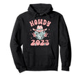 Howdy 2023 Groovy Happy New Year Hoodie - Aesthetic Graphic for Adults - T-Shirt, Sweatshirt, Hoodie