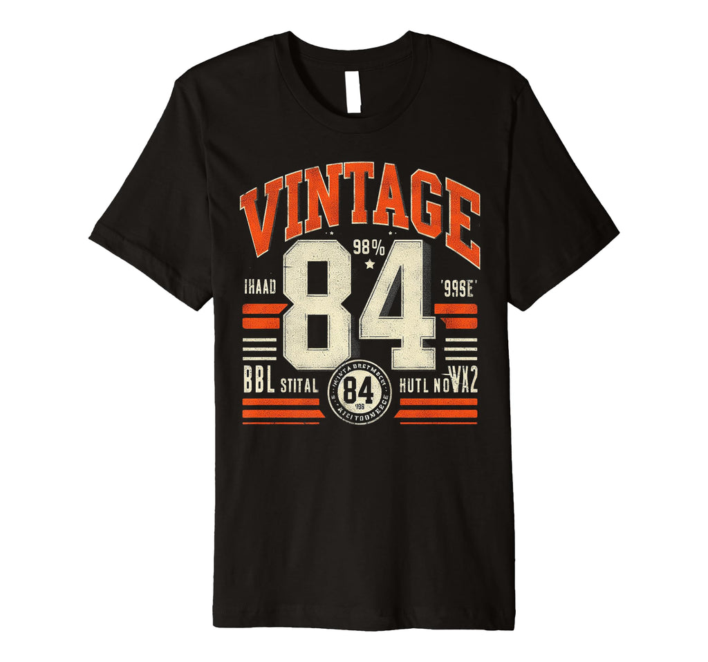 1984 Birthday 84 Born 1984 Typography T-Shirt - Novelty Apparel for Adults - T-Shirt, Sweatshirt, Hoodie