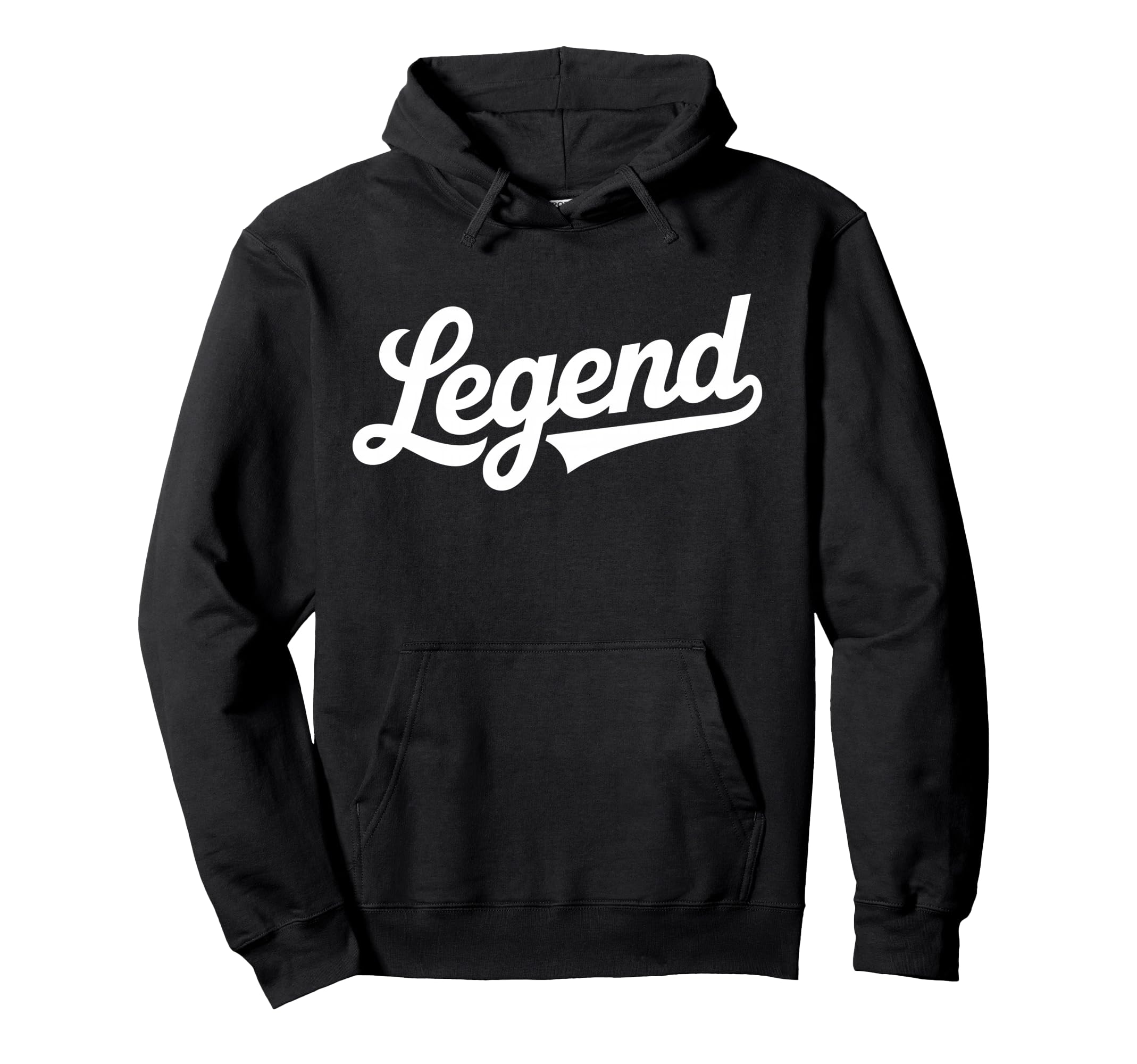 Legend Script Bold Baseball Type Hoodie - Novelty Apparel Unisex - T-Shirt, Sweatshirt, Hoodie