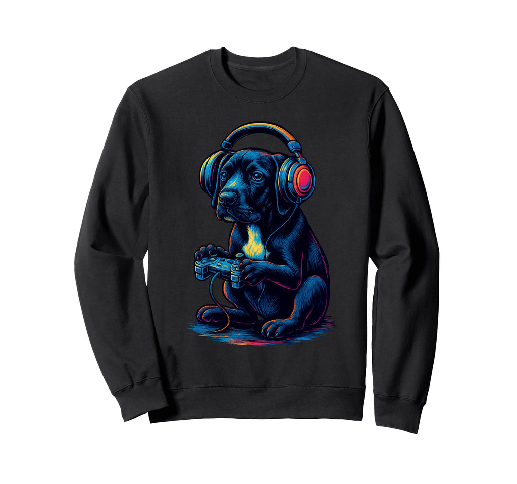 Great Dane Gamer Gaming Dog Lover Sweatshirt - Unique Graphic for Adults - T-Shirt, Sweatshirt, Hoodie