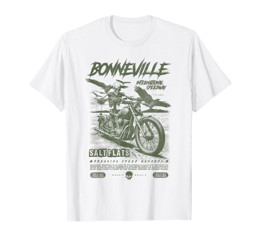 Bonneville Salt Flats Motorcycle Racing T-Shirt - Minimalist Print Unisex - T-Shirt, Sweatshirt, Hoodie