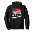1972 Nova Ss Silhouette Patriotic Hoodie - Casual Everyday Wear for Adults - T-Shirt, Sweatshirt, Hoodie