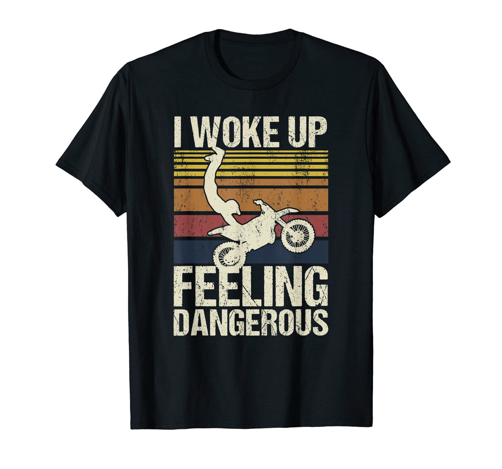 I Woke Up Feeling Dangerous Motorcycle T-Shirt - Unique Graphic for Adults - T-Shirt, Sweatshirt, Hoodie