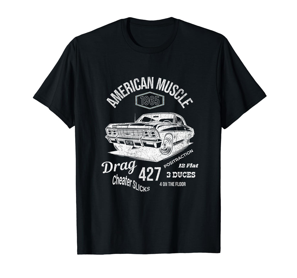 Cars Lovers American Muscle 1965 T-Shirt - Trendy Graphic Unisex - T-Shirt, Sweatshirt, Hoodie