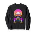 Gaming Skeleton Vaprowave Aesthetic Sweatshirt - Fun Novelty Design Unisex - T-Shirt, Sweatshirt, Hoodie