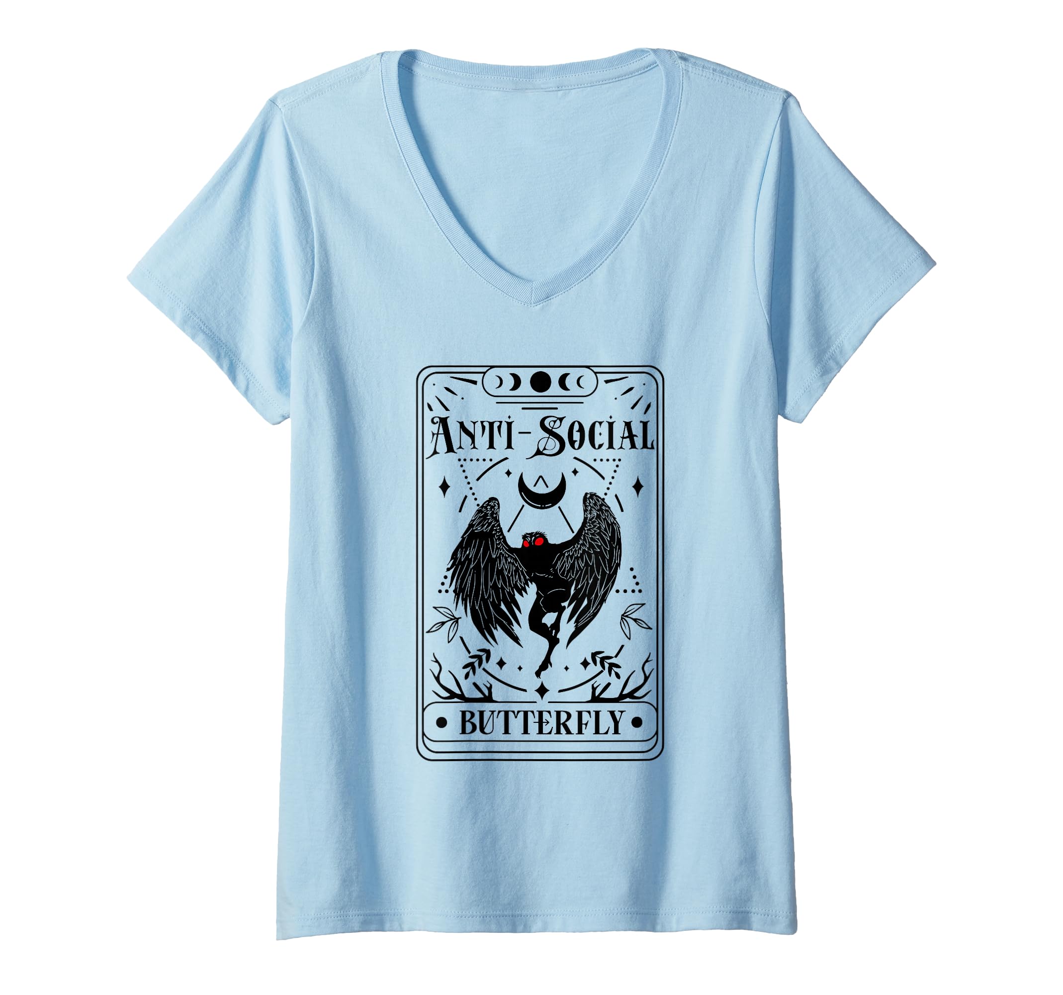 Womens Mothman Tarot Card Antisocial T-Shirt - Custom Art Print for Adults - T-Shirt, Sweatshirt, Hoodie