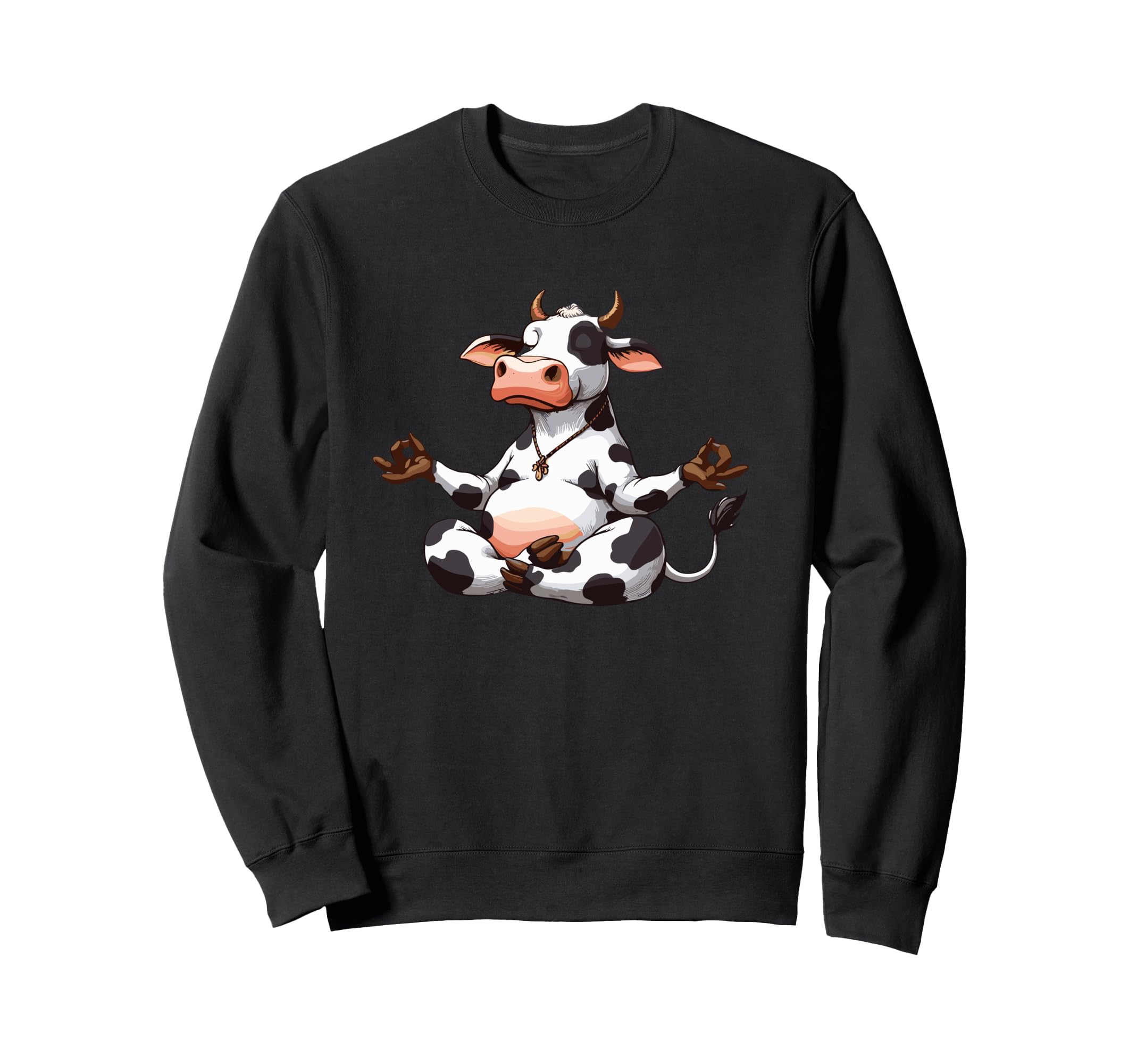 Meditation Cow Yoga Pose Relaxing Sweatshirt - Streetwear Style Men Women - T-Shirt, Sweatshirt, Hoodie