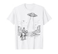 Ufo Cowboy Western Desert Space T-Shirt - Minimalist Print Unisex - T-Shirt, Sweatshirt, Hoodie