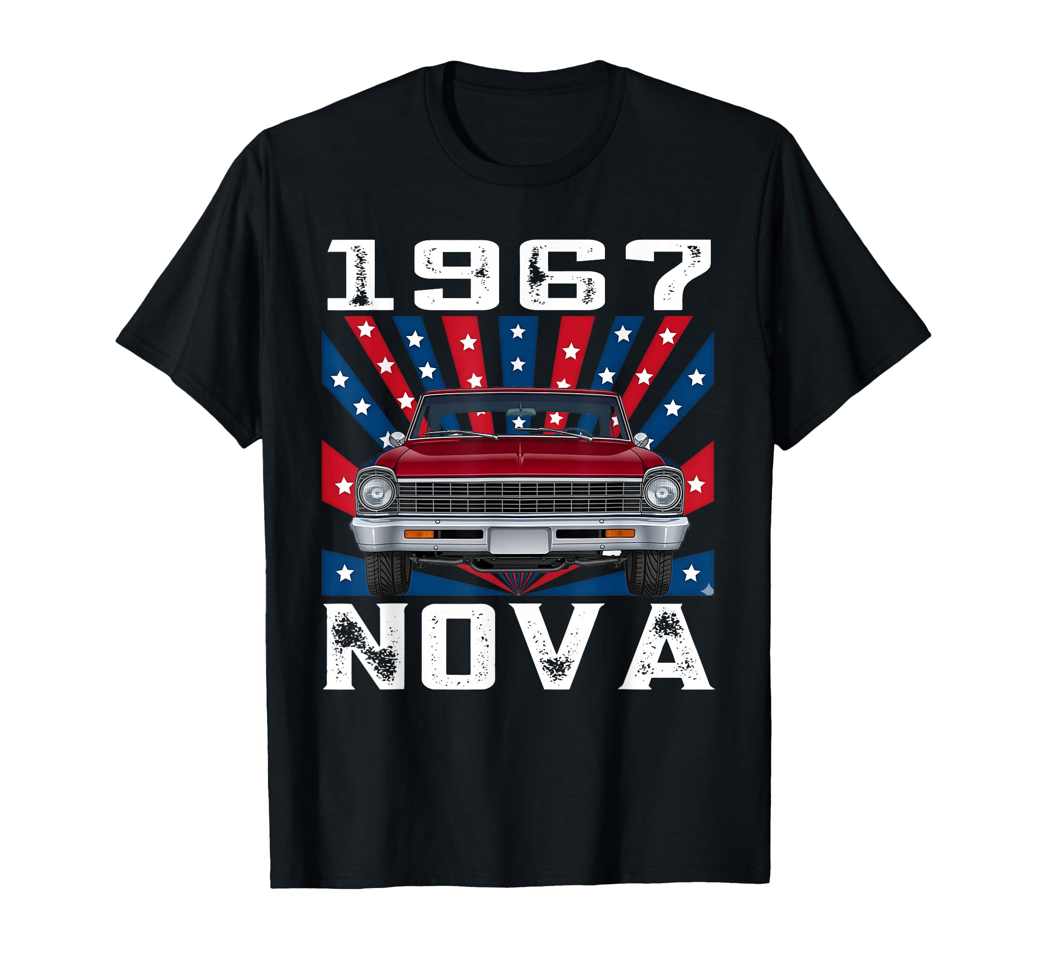1967 67 Nova Silhouette Muscle Car T-Shirt - Unique Graphic Unisex - T-Shirt, Sweatshirt, Hoodie