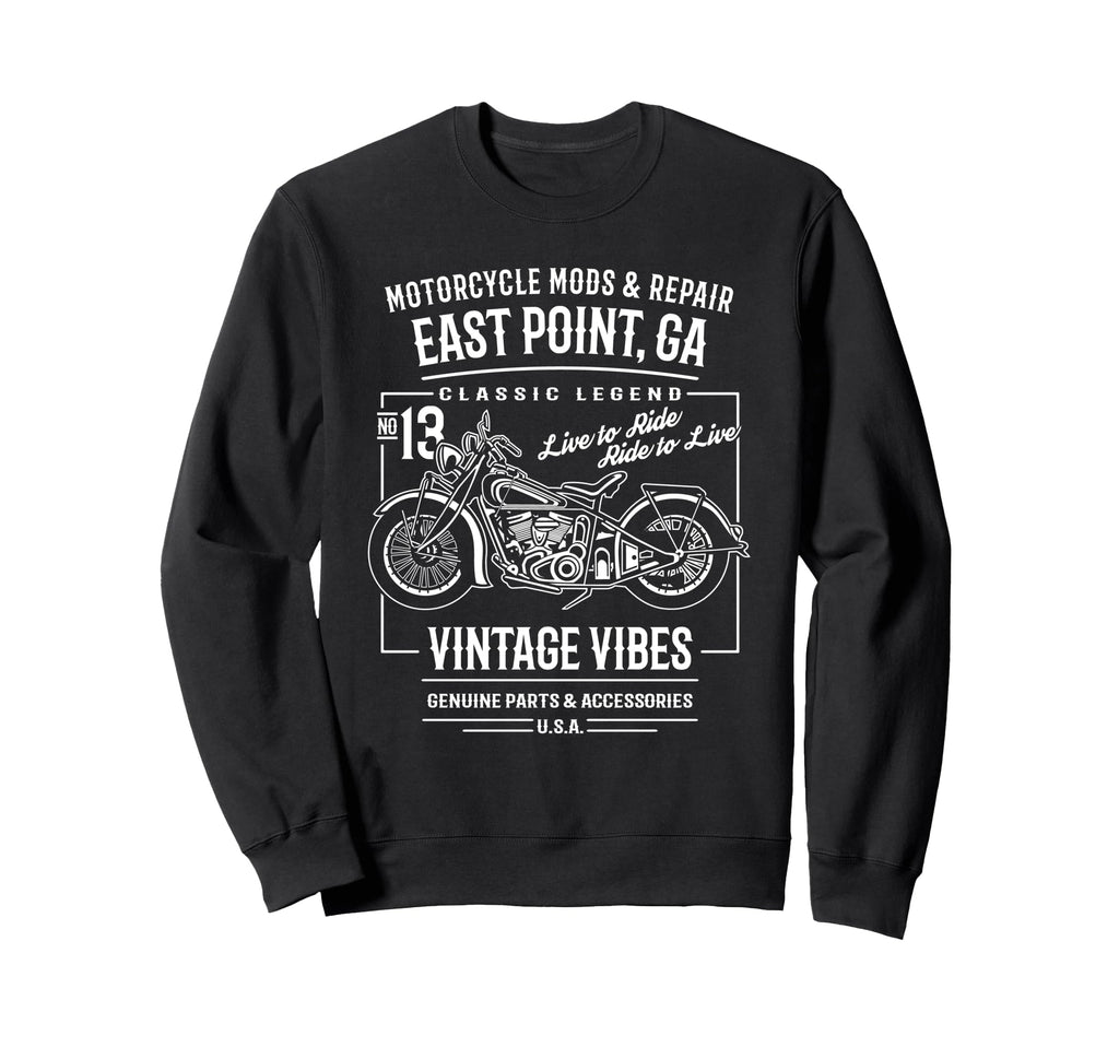 East Point Ga Usa Motorcycle Sweatshirt - Custom Art Print Unisex - T-Shirt, Sweatshirt, Hoodie
