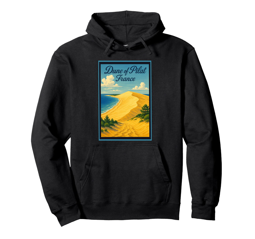 Dune Pilat France 50S Travel Art Hoodie - Streetwear Style Unisex - T-Shirt, Sweatshirt, Hoodie