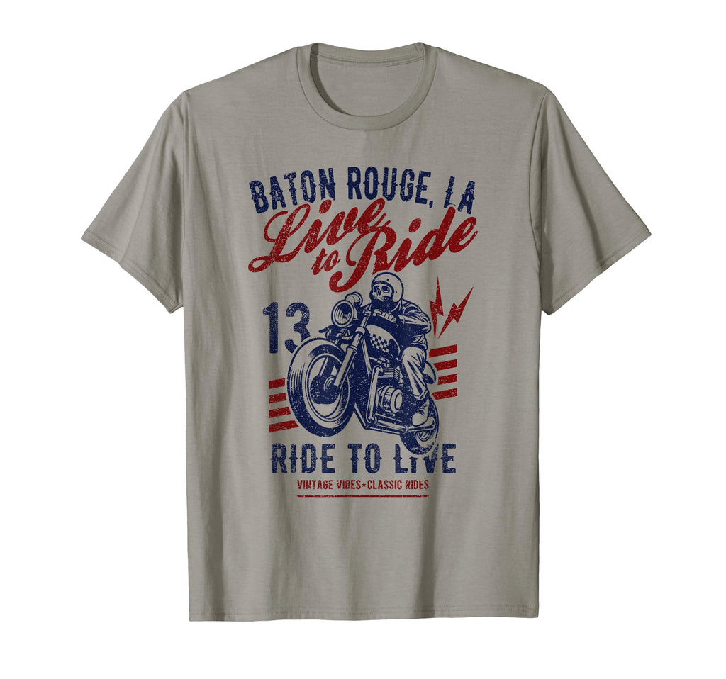 Baton Rouge Louisiana Motorcycle T-Shirt - Casual Everyday Wear for Adults - T-Shirt, Sweatshirt, Hoodie