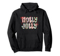 Patchwork Pattern Holiday Typography Hoodie - Trendy Graphic for Adults - T-Shirt, Sweatshirt, Hoodie