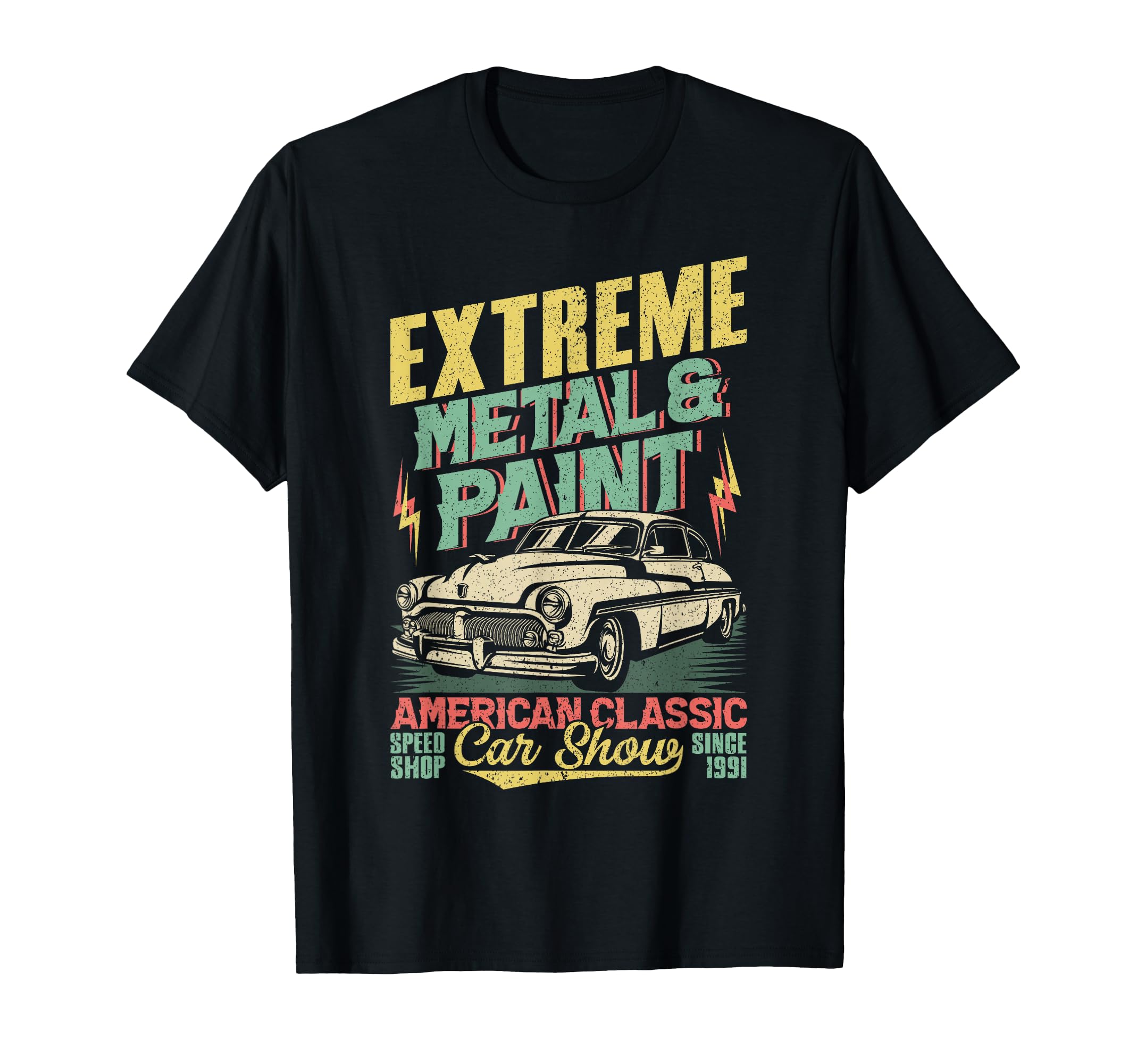 Extreme Metal Paint American Old Cars T-Shirt - Unique Graphic for Adults - T-Shirt, Sweatshirt, Hoodie