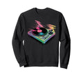 Glitch Art Turntable Vinyl Disc Sweatshirt - Streetwear Style for Adults - T-Shirt, Sweatshirt, Hoodie
