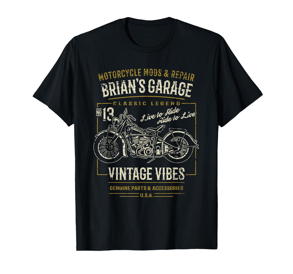 Brians Garage Motorcycle T-Shirt - Minimalist Print Unisex - T-Shirt, Sweatshirt, Hoodie