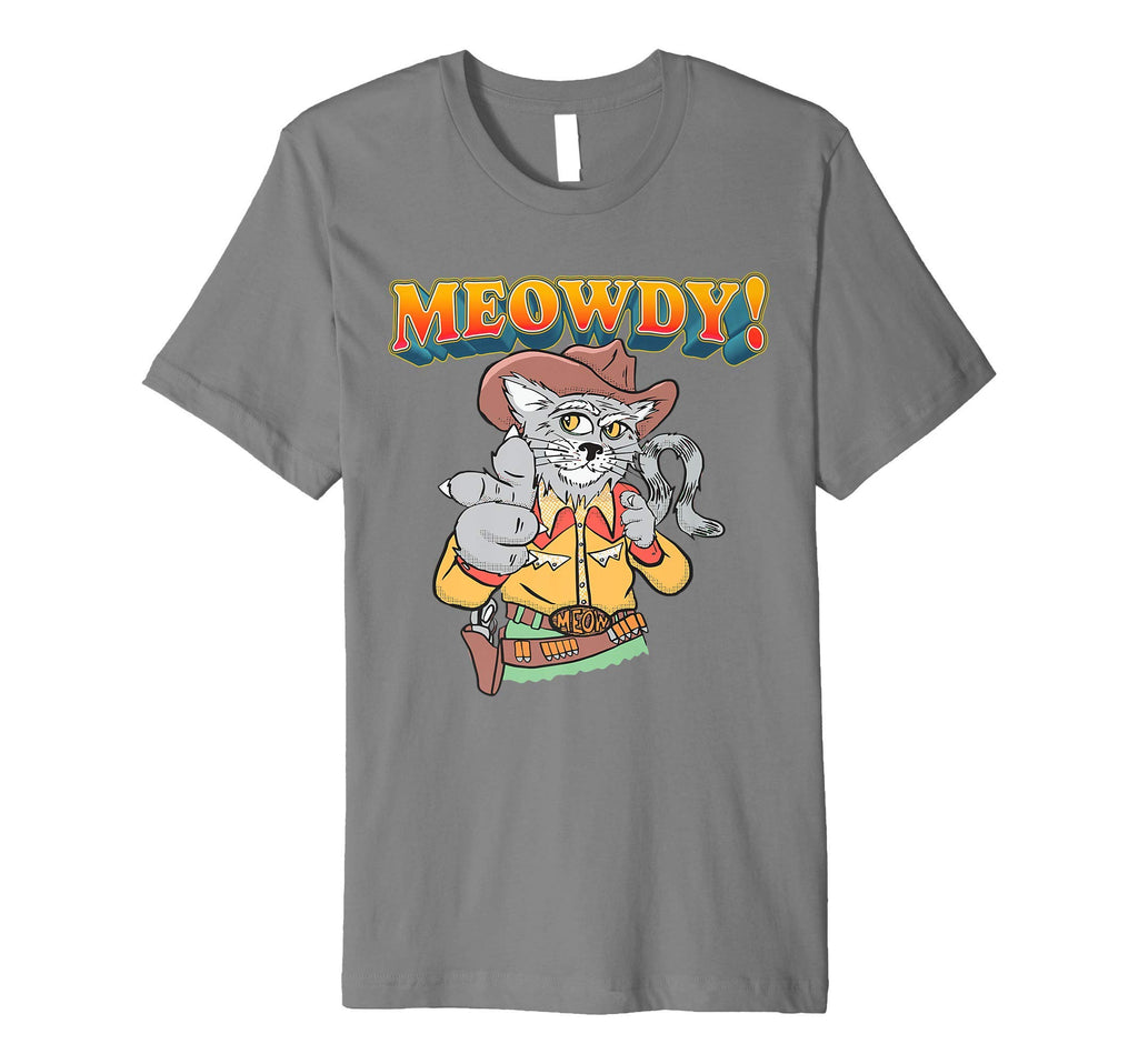 Meowdy Funny Cowboy Cat Western T-Shirt - Trendy Graphic Unisex - T-Shirt, Sweatshirt, Hoodie