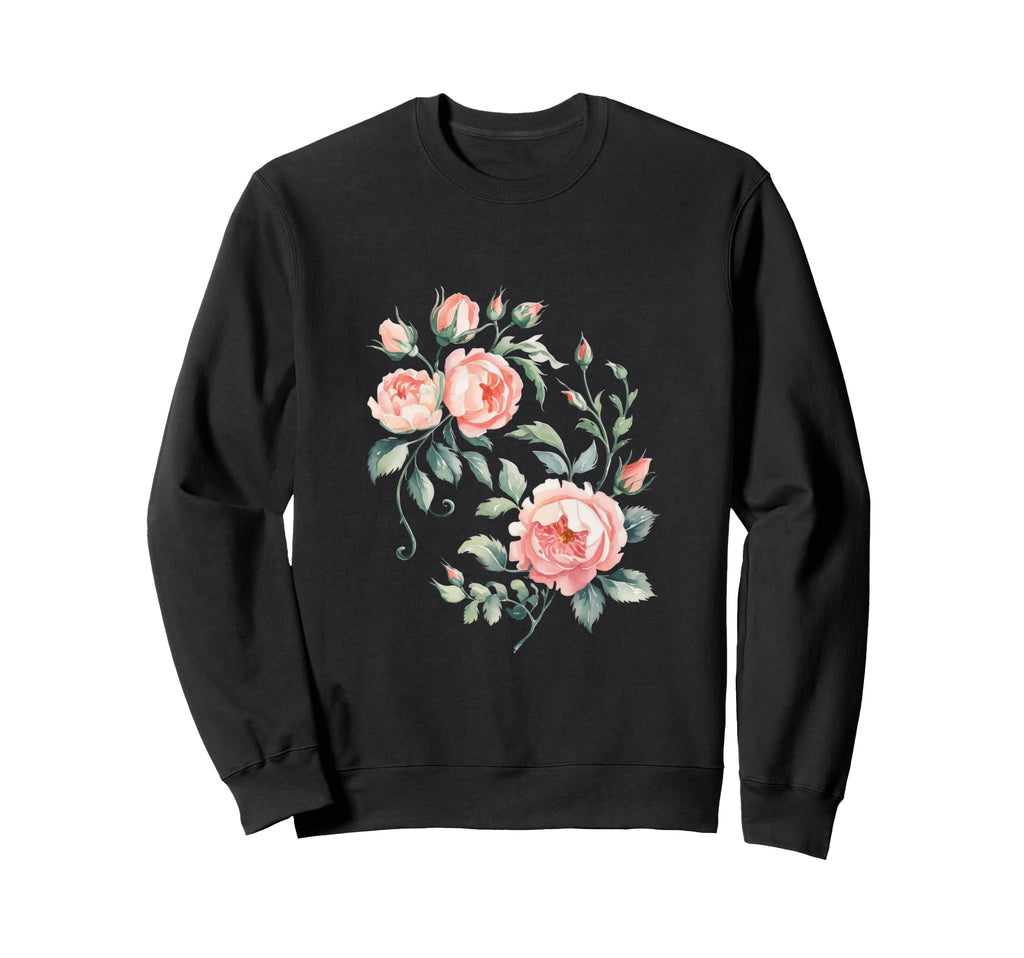 Pastel Watercolor Floral Sweatshirt - Casual Everyday Wear Men Women - T-Shirt, Sweatshirt, Hoodie