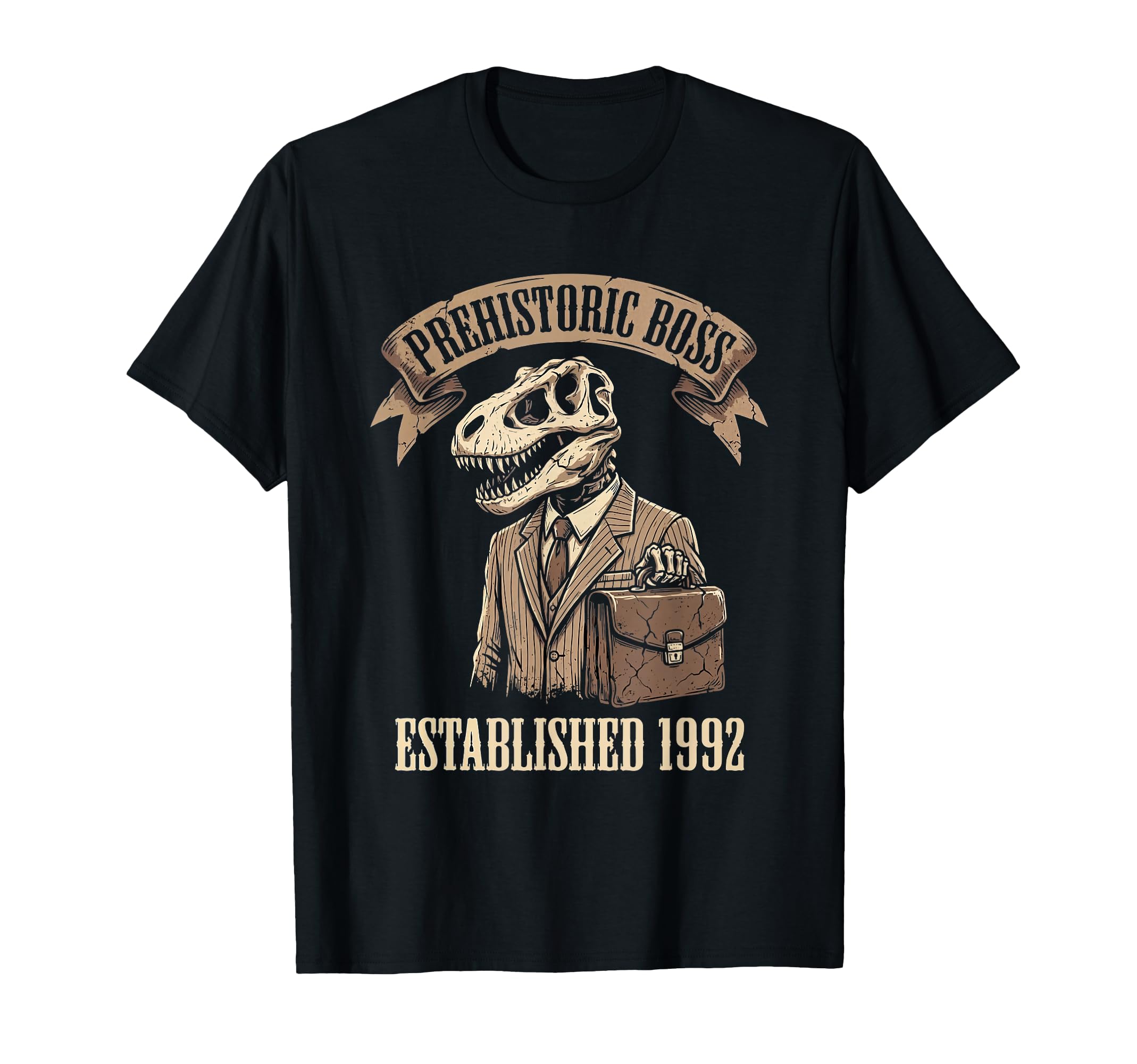 Prehistoric Boss Established 1992 T-Shirt - Trendy Graphic Men Women - T-Shirt, Sweatshirt, Hoodie