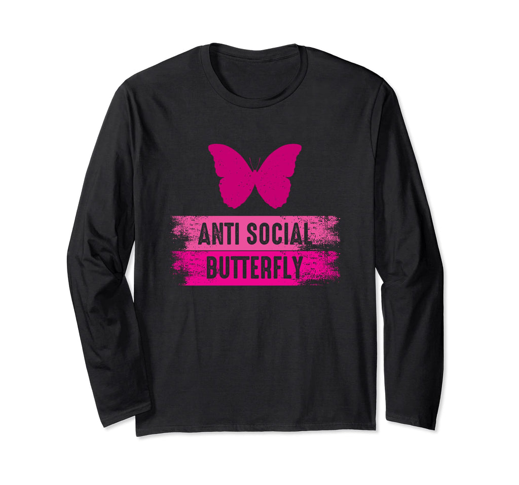 Antisocial Butterfly Funny Introvert T-Shirt - Streetwear Style for Adults - T-Shirt, Sweatshirt, Hoodie