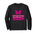 Antisocial Butterfly Funny Introvert T-Shirt - Streetwear Style for Adults - T-Shirt, Sweatshirt, Hoodie