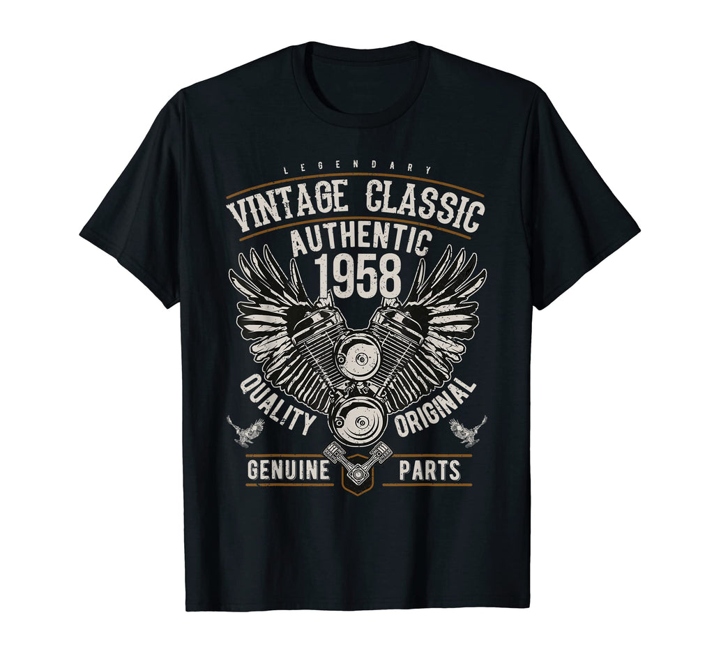 64Th Birthday Gifts Motorcycle Dad 1958 T-Shirt - Graphic Print for Adults - T-Shirt, Sweatshirt, Hoodie