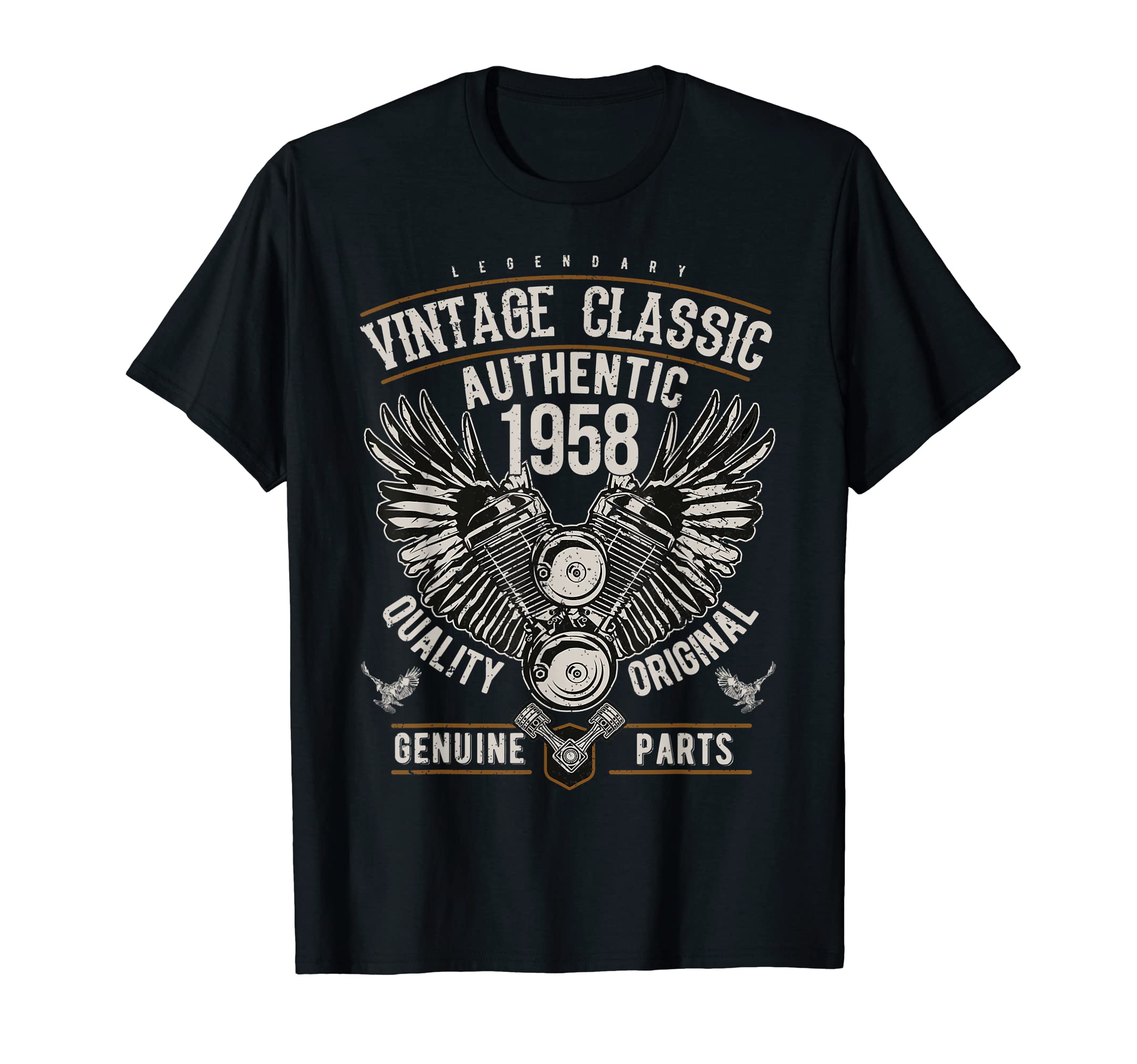 64Th Birthday Gifts Motorcycle Dad 1958 T-Shirt - Graphic Print for Adults - T-Shirt, Sweatshirt, Hoodie