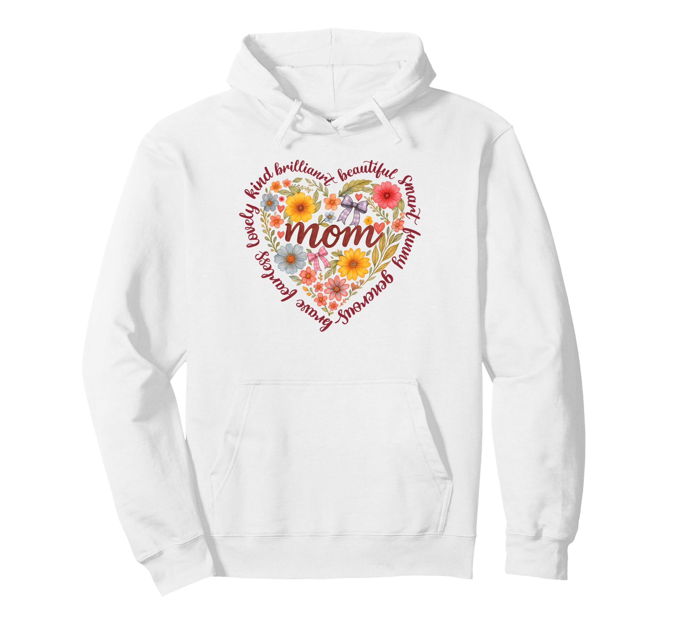 Floral Mom Definition Mama Mothers Day Hoodie - Casual Everyday Wear Unisex - T-Shirt, Sweatshirt, Hoodie