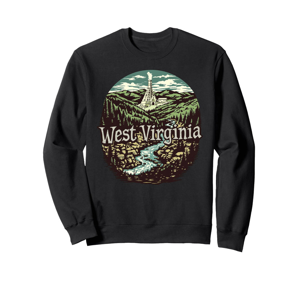 West Virginia Wv Sunrise Mountains Sweatshirt - Streetwear Style Unisex - T-Shirt, Sweatshirt, Hoodie