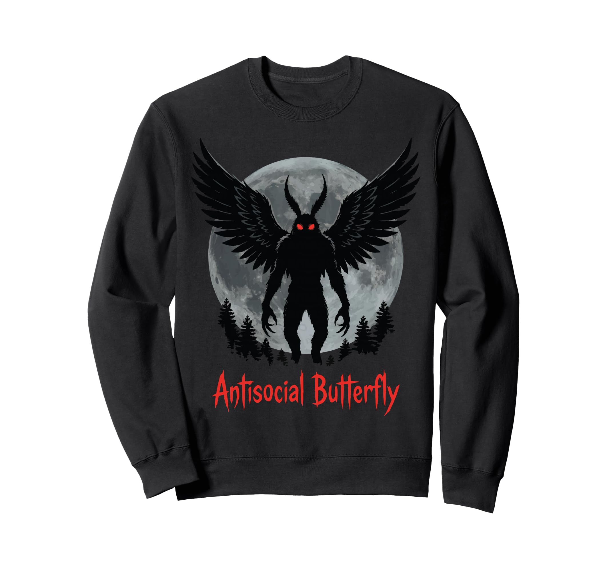 Cryptid Cryptozoology Mothman Hoodie - Streetwear Style for Adults - T-Shirt, Sweatshirt, Hoodie