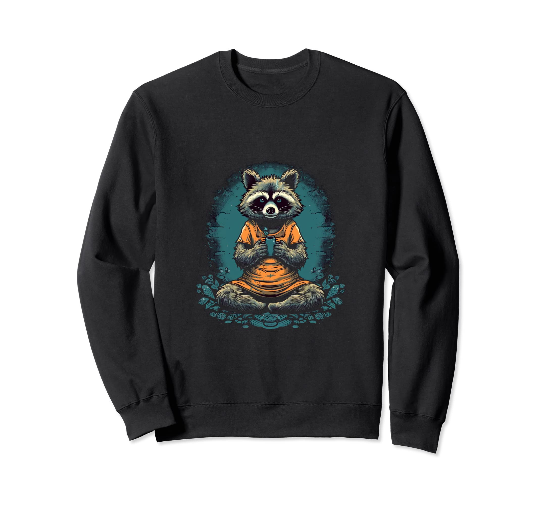 Yoga Raccoon Meditation Zen Mindfulness Sweatshirt - Graphic Print Unisex - T-Shirt, Sweatshirt, Hoodie