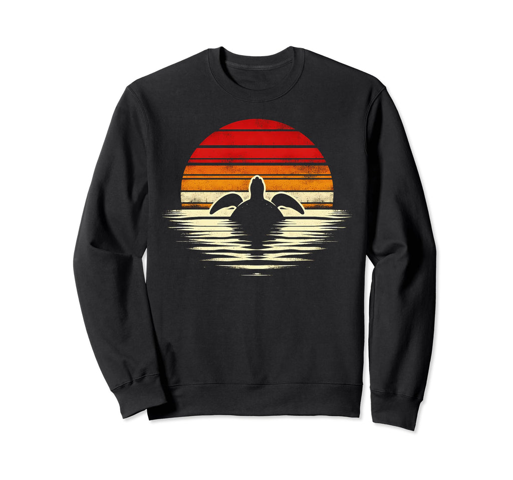 Sea Turtle Sunset Safari 70S Sweatshirt - Streetwear Style Men Women - T-Shirt, Sweatshirt, Hoodie
