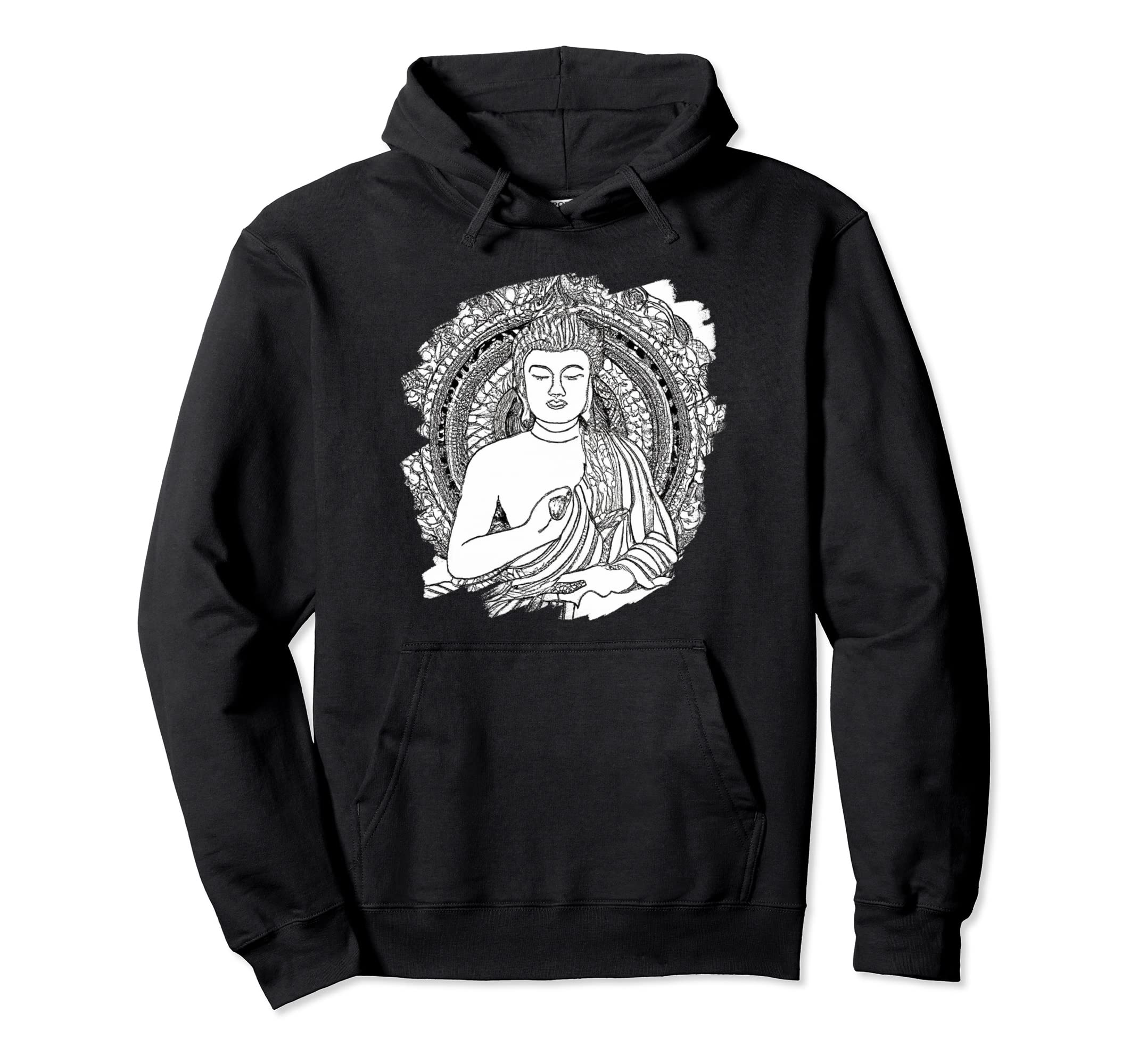 Zen Buddha Mandala Spiritual Asian Hoodie - Trendy Graphic Unisex - T-Shirt, Sweatshirt, Hoodie