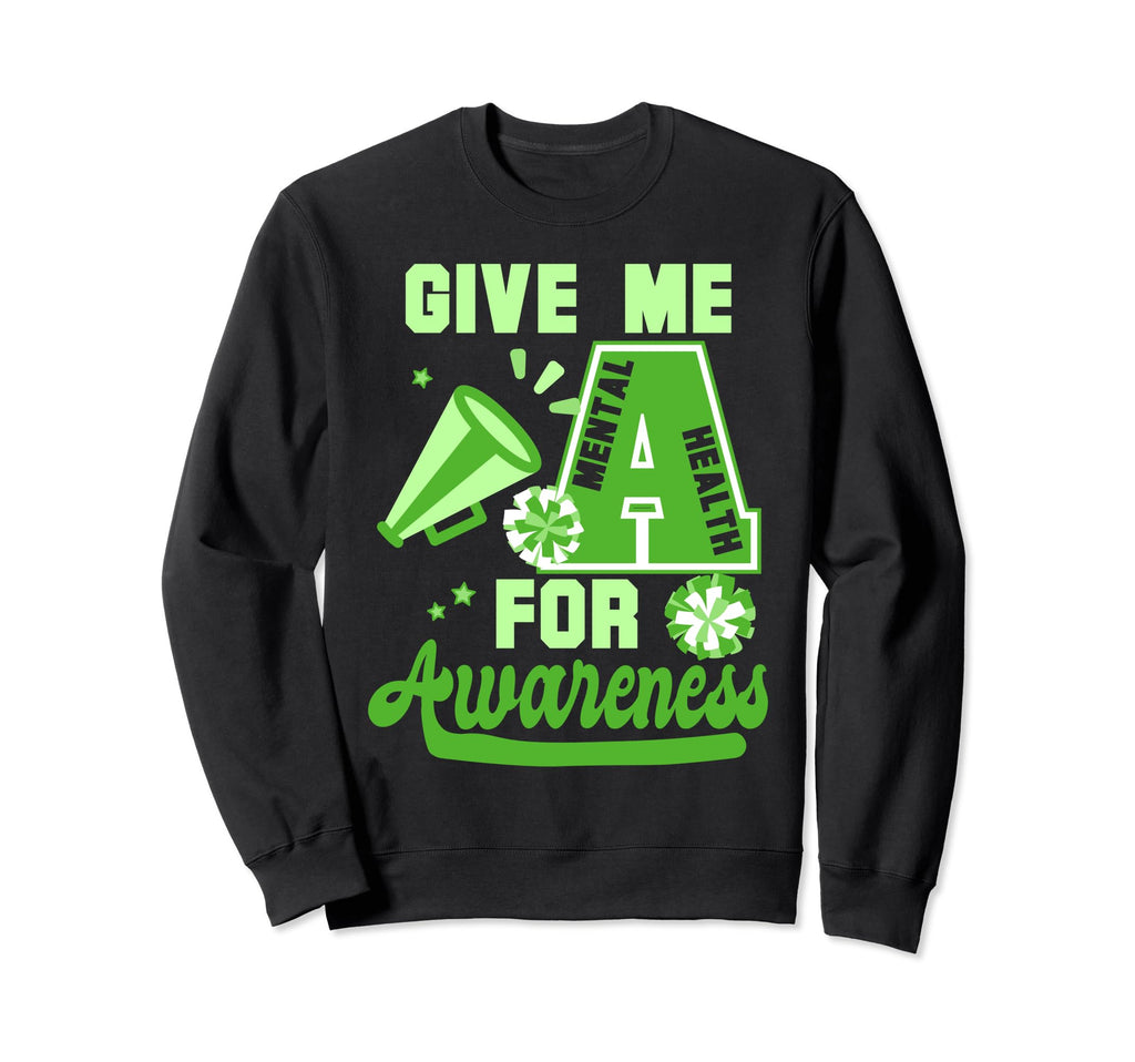 Cheerleading Cheer Mental Health Sweatshirt - Graphic Print for Adults - T-Shirt, Sweatshirt, Hoodie
