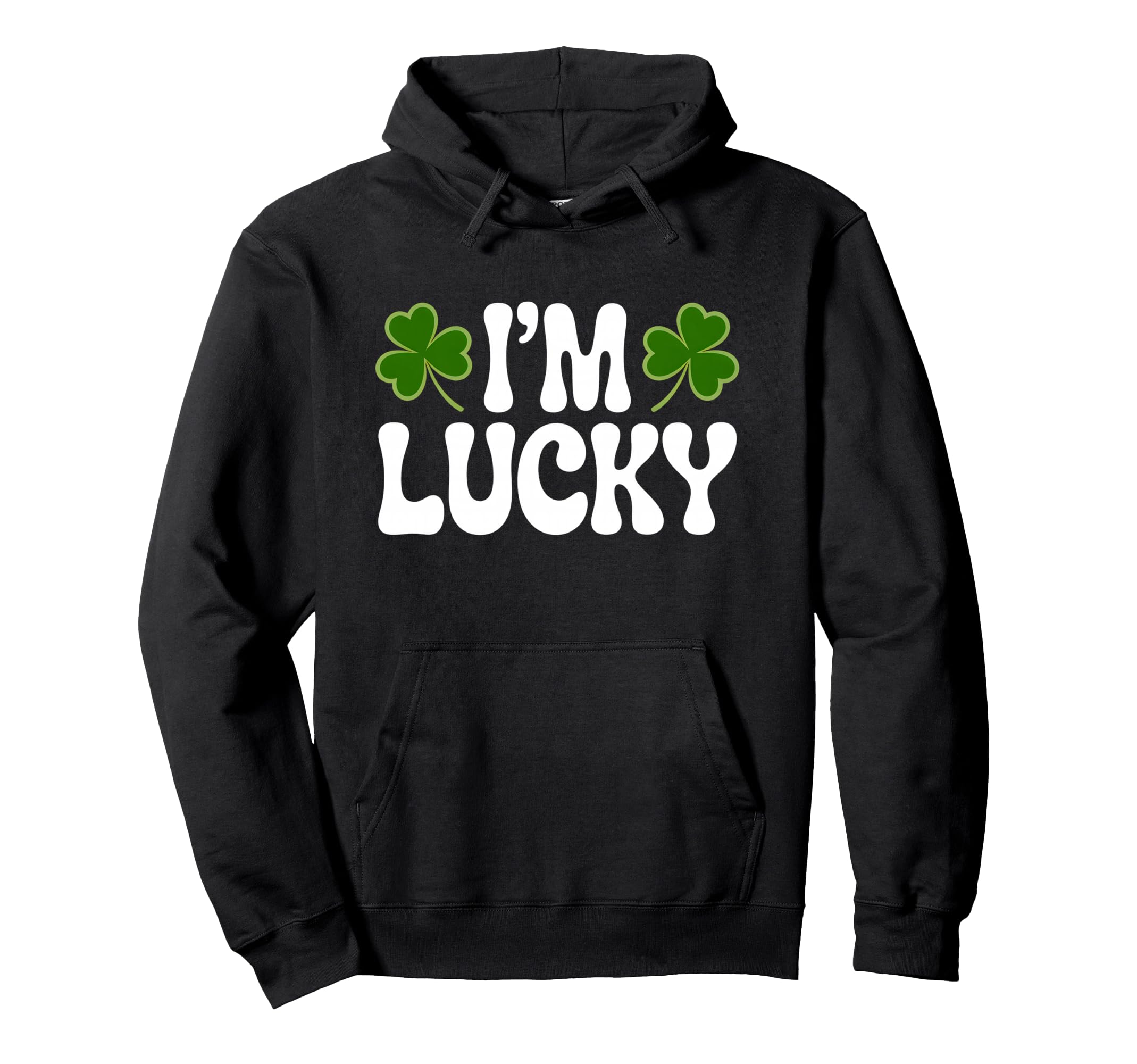 Im Lucky St Patricks Day Groovy Green Hoodie - Minimalist Print Men Women - T-Shirt, Sweatshirt, Hoodie