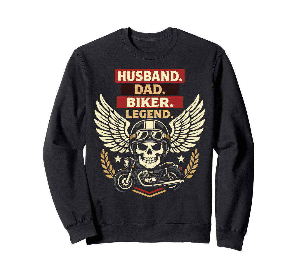 Motorcycle Biker Dad Husband Sweatshirt - Minimalist Print for Adults - T-Shirt, Sweatshirt, Hoodie