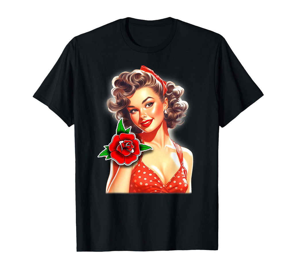 Pin Up X Pretty 1950S Housewife X T-Shirt - Casual Everyday Wear Men Women - T-Shirt, Sweatshirt, Hoodie