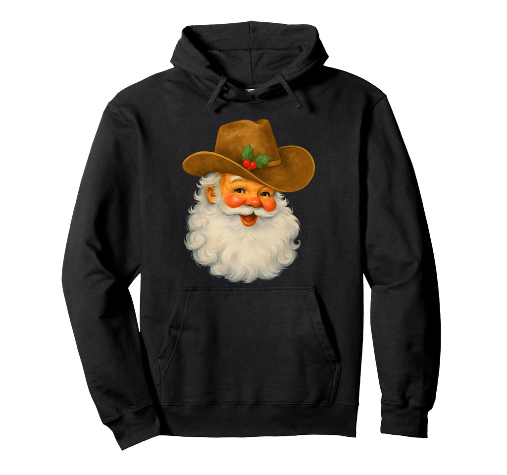 Western Santa Claus Cowboy Santa Howdy Hoodie - Novelty Apparel Men Women - T-Shirt, Sweatshirt, Hoodie