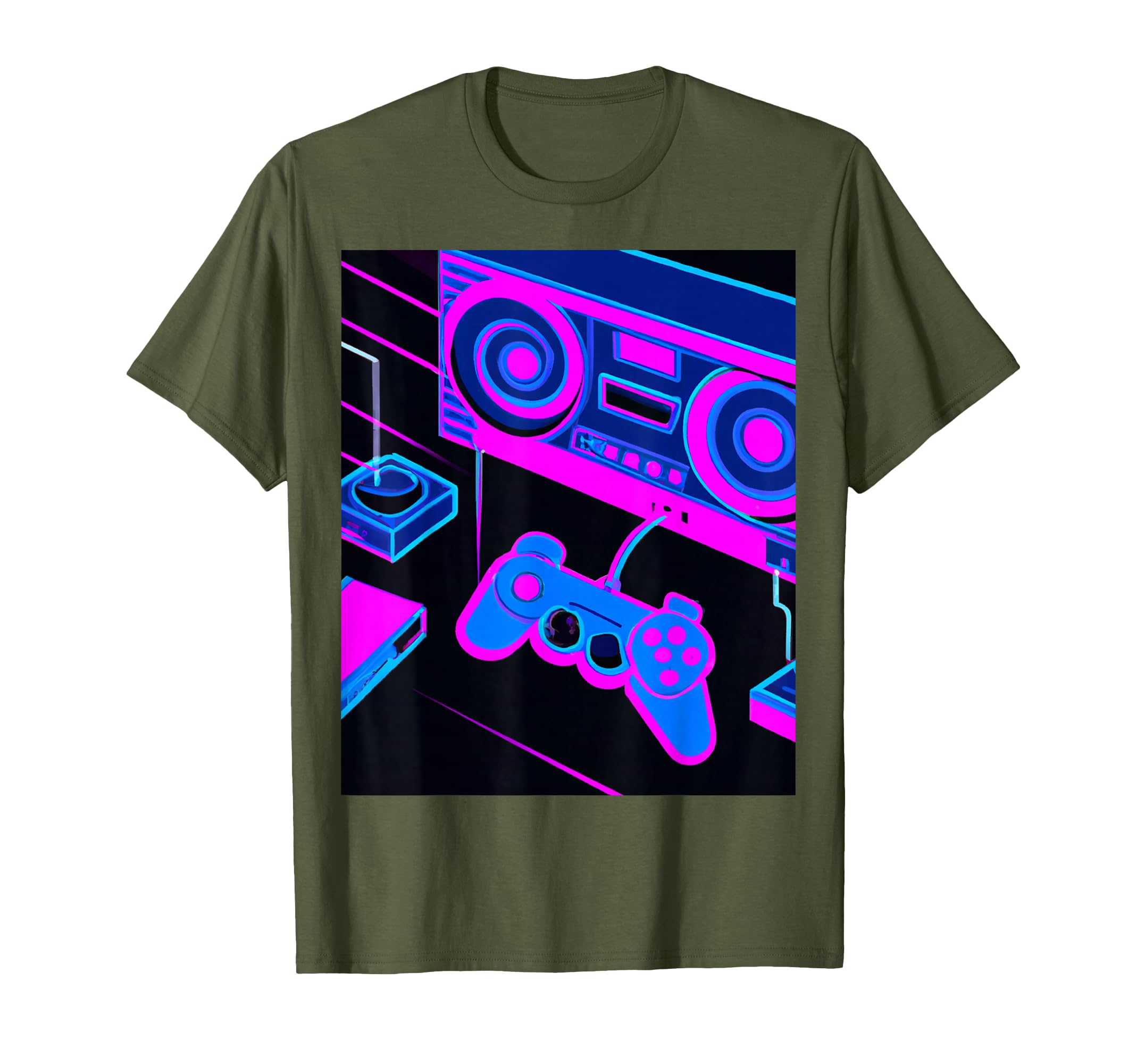 Vaporwave Aesthetic Gaming Console T-Shirt - Fun Novelty Design for Adults - T-Shirt, Sweatshirt, Hoodie