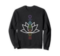 Chakra Chakras Aligned Lotus Sweatshirt - Minimalist Print Men Women - T-Shirt, Sweatshirt, Hoodie