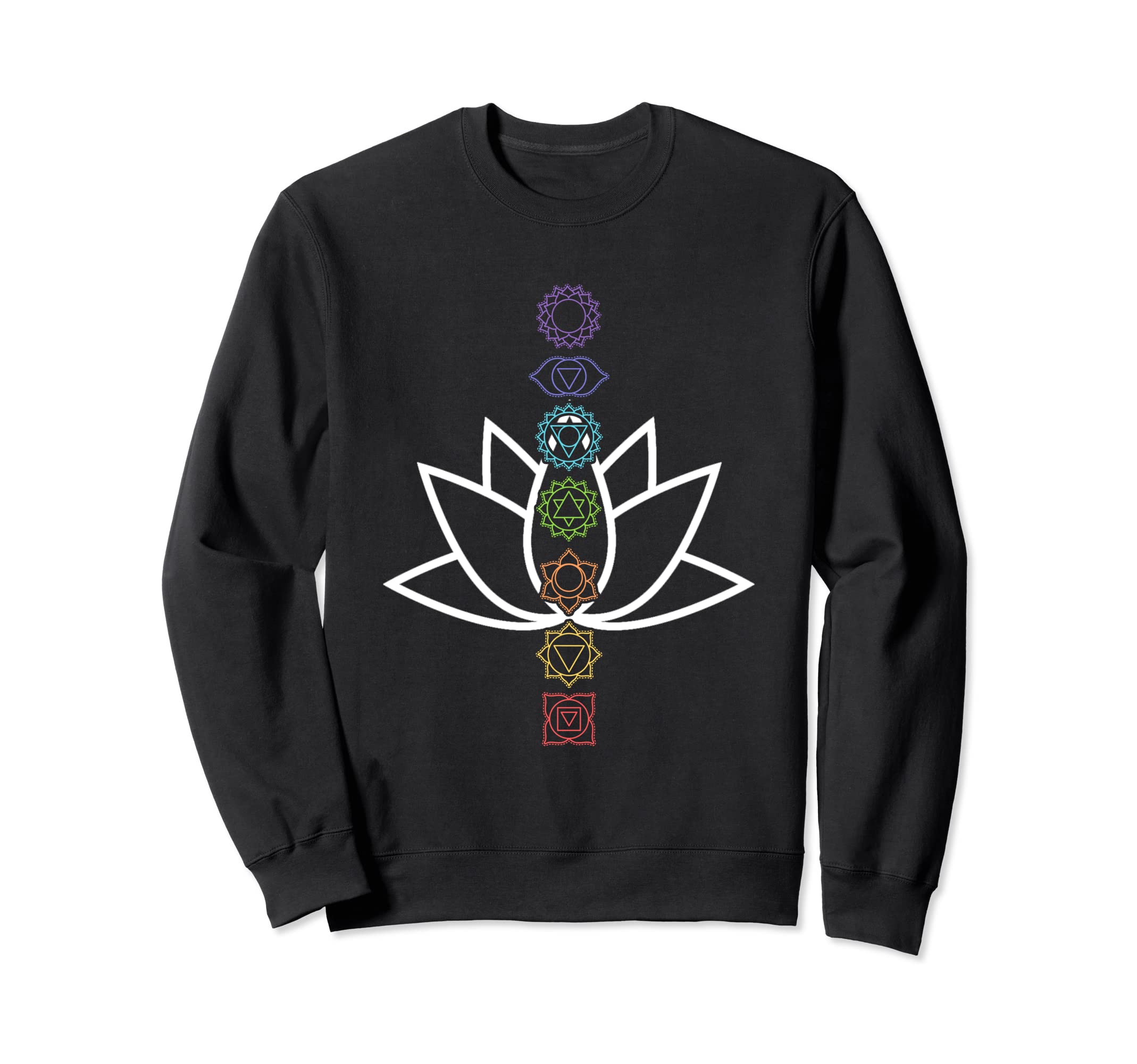 Chakra Chakras Aligned Lotus Sweatshirt - Minimalist Print Men Women - T-Shirt, Sweatshirt, Hoodie