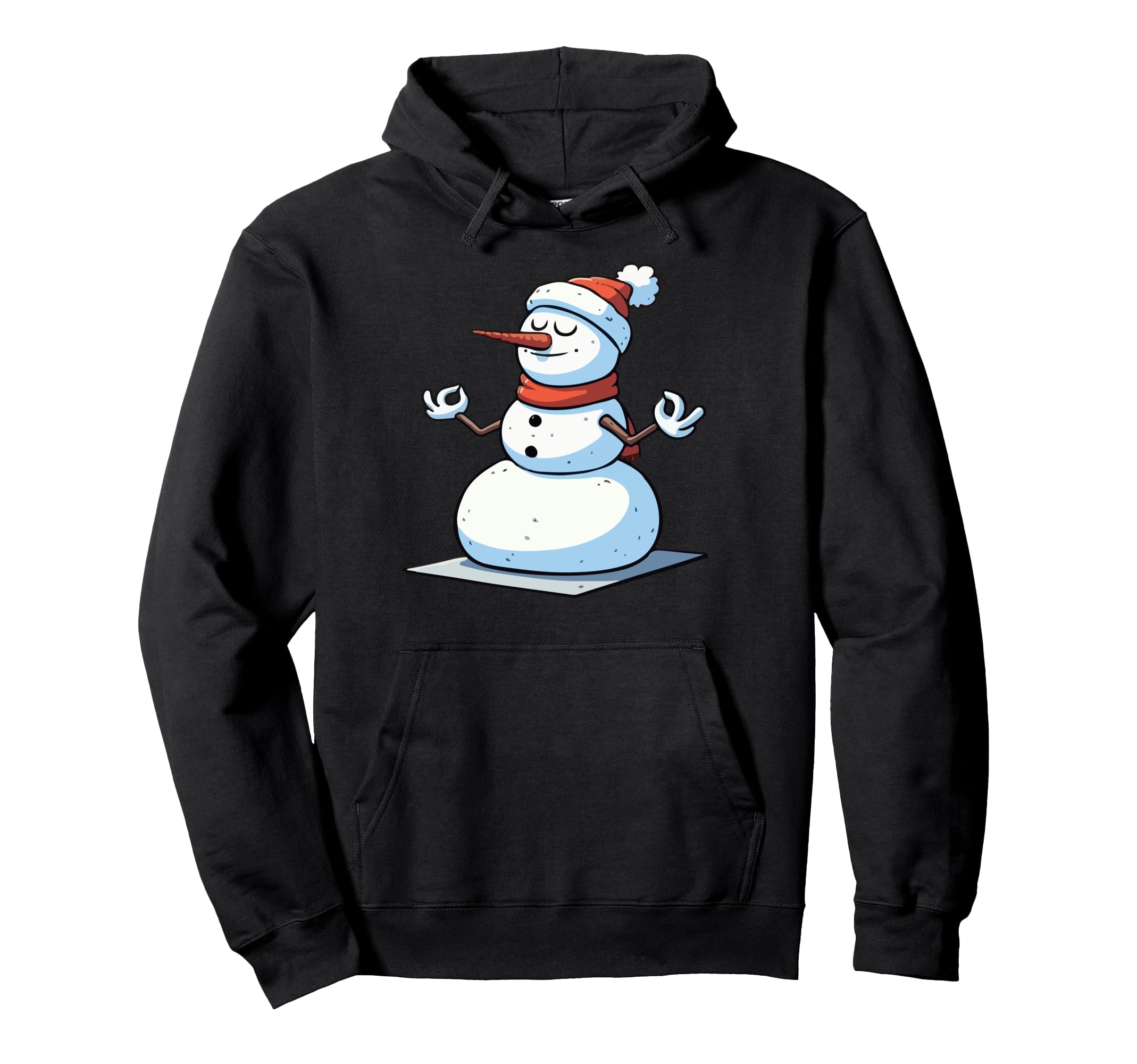 Meditation Snowman Yoga Pose Hoodie - Casual Everyday Wear for Adults - T-Shirt, Sweatshirt, Hoodie