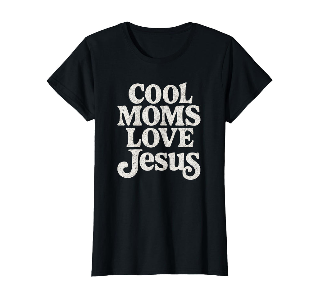 Moms Love Jesus Typography T-Shirt - Fun Novelty Design for Adults - T-Shirt, Sweatshirt, Hoodie