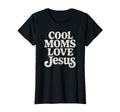 Moms Love Jesus Typography T-Shirt - Fun Novelty Design for Adults - T-Shirt, Sweatshirt, Hoodie