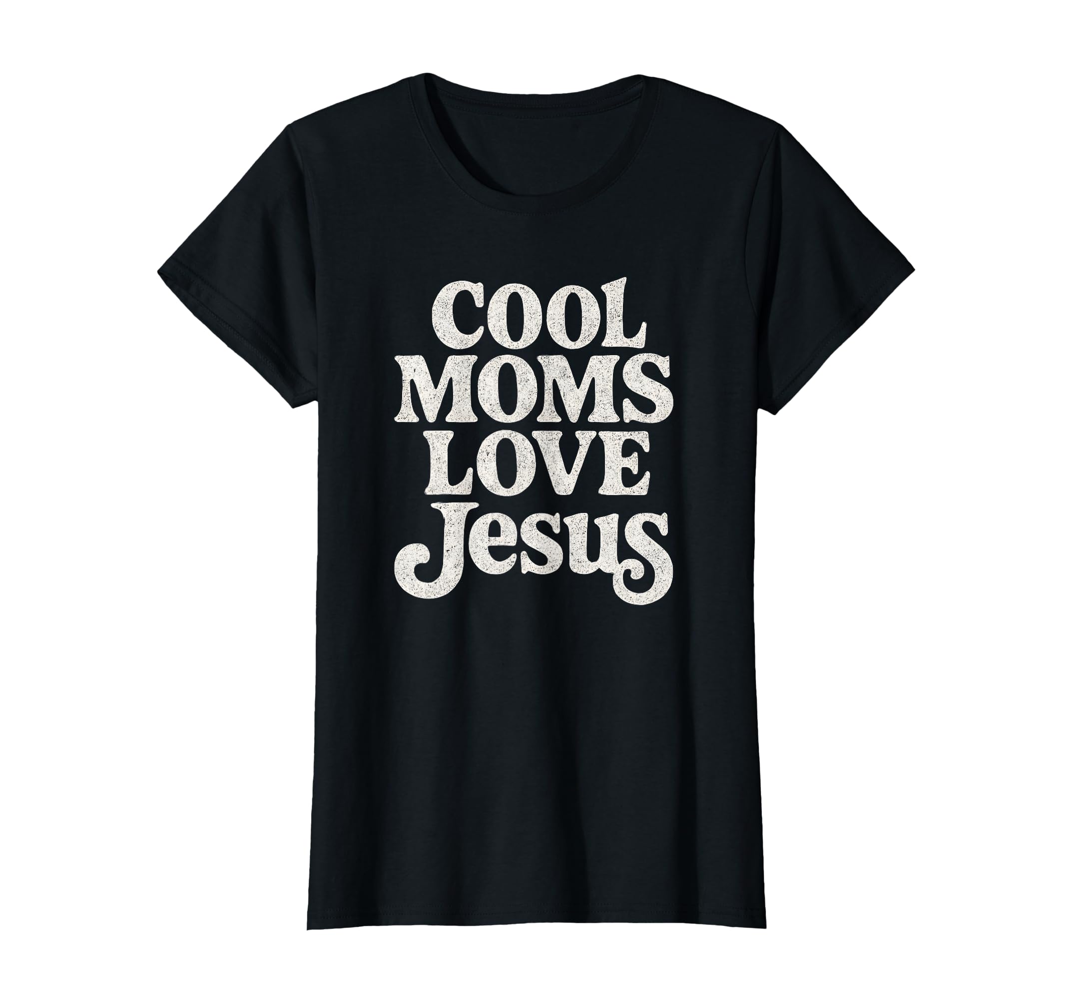 Moms Love Jesus Typography T-Shirt - Fun Novelty Design for Adults - T-Shirt, Sweatshirt, Hoodie