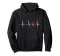 Vinyl Turntable Heartbeat Ecg Pulse Hoodie - Fun Novelty Design Men Women - T-Shirt, Sweatshirt, Hoodie