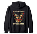 Antisocial Butterfly Gift Hoodie - Novelty Apparel Unisex - T-Shirt, Sweatshirt, Hoodie