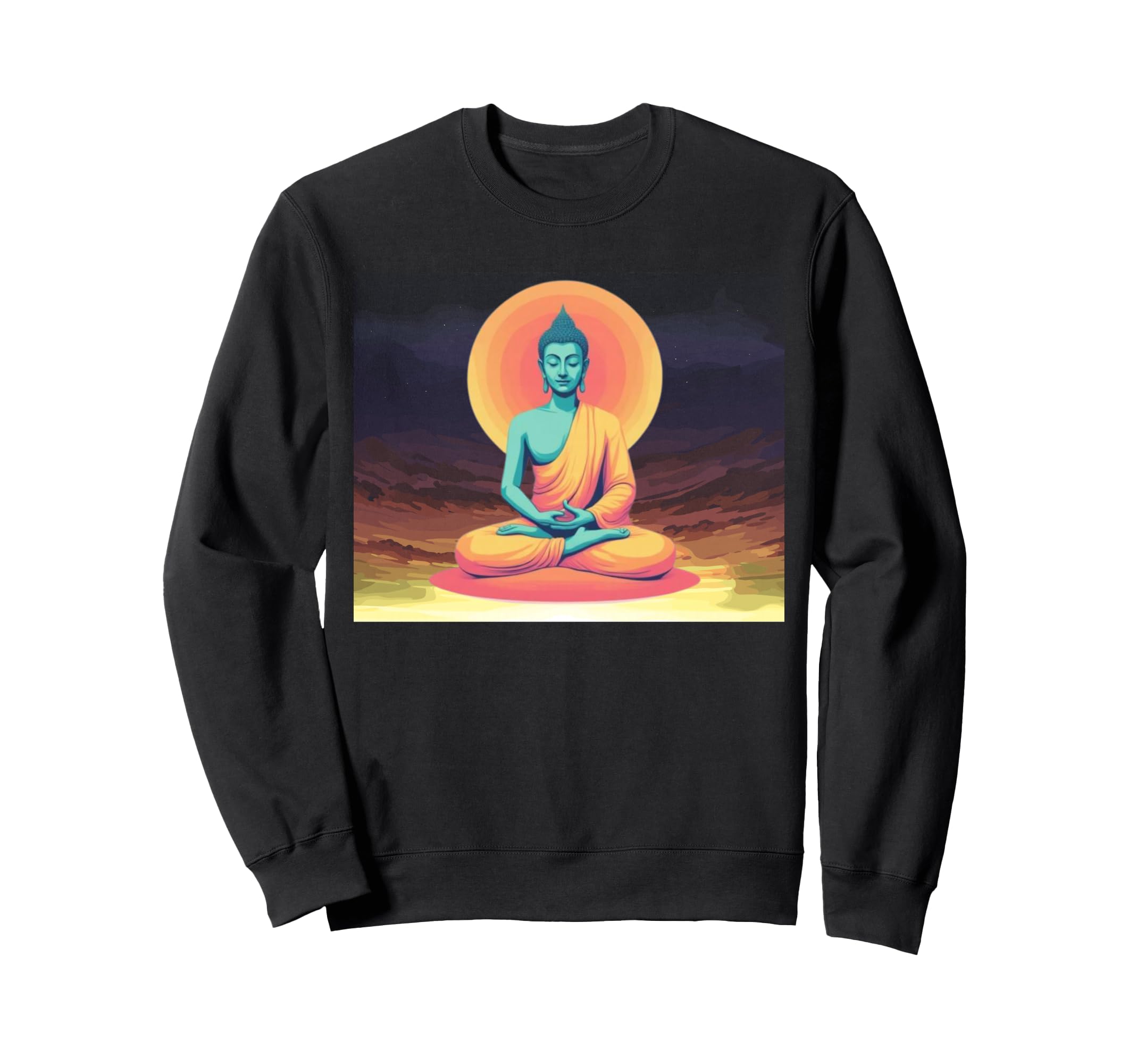 Colorful Buddha Zen Meditation Art Sweatshirt - Novelty Apparel Men Women - T-Shirt, Sweatshirt, Hoodie